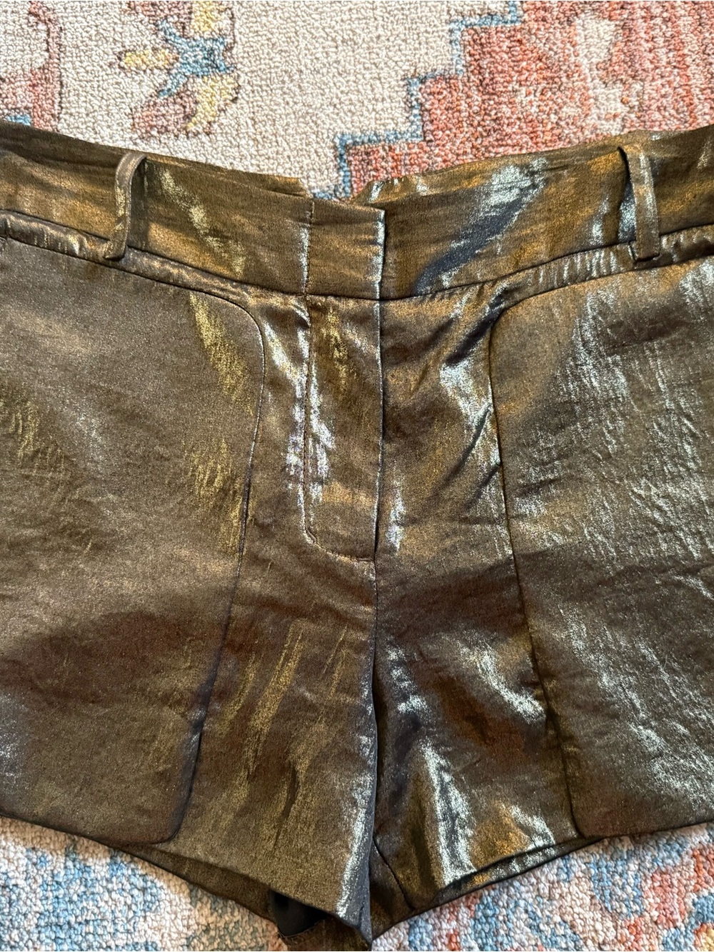 BCBGMaxAzria Metallic Bronze short